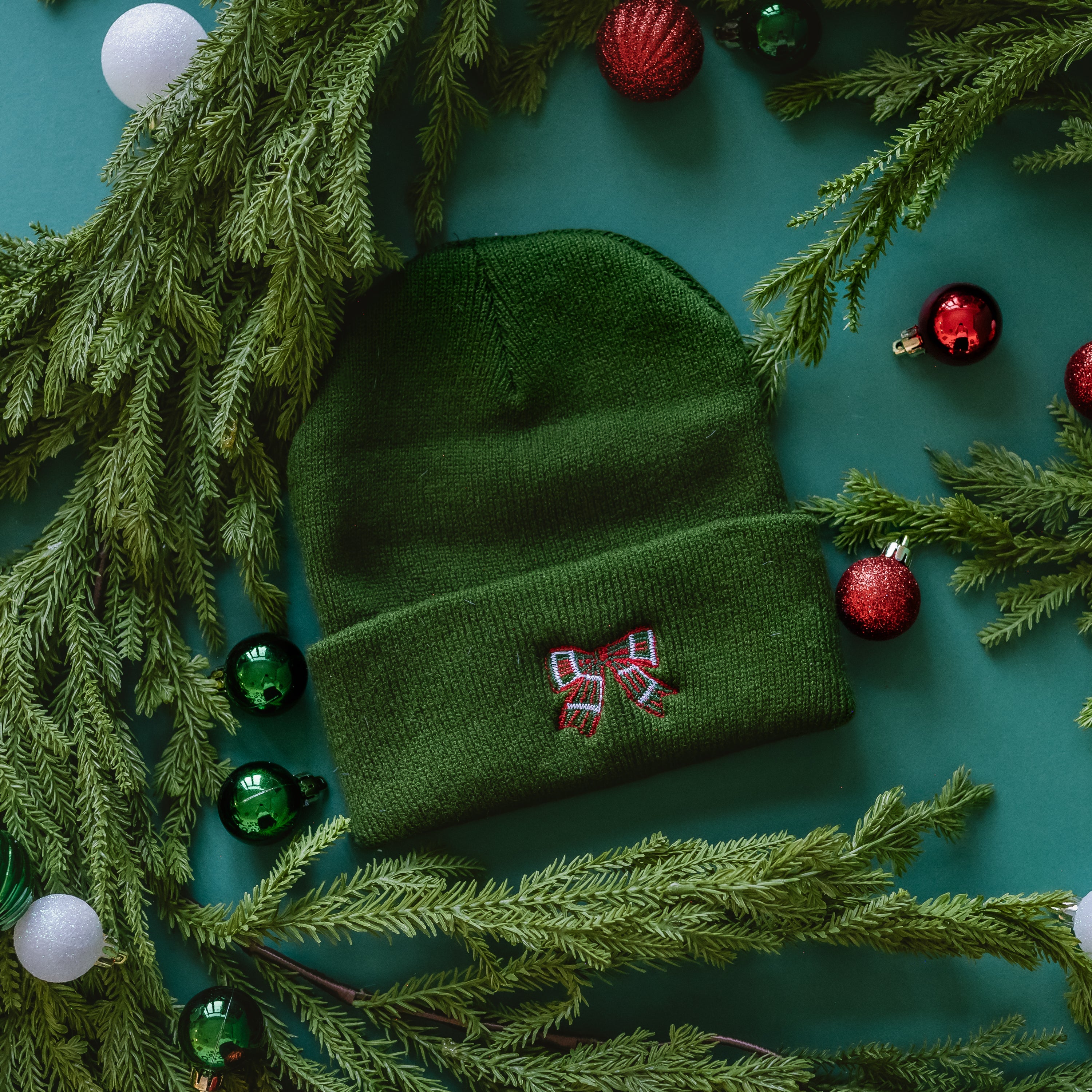 CHILD Beanie - Plaid Bow Little Mama Shirt Shop LLC