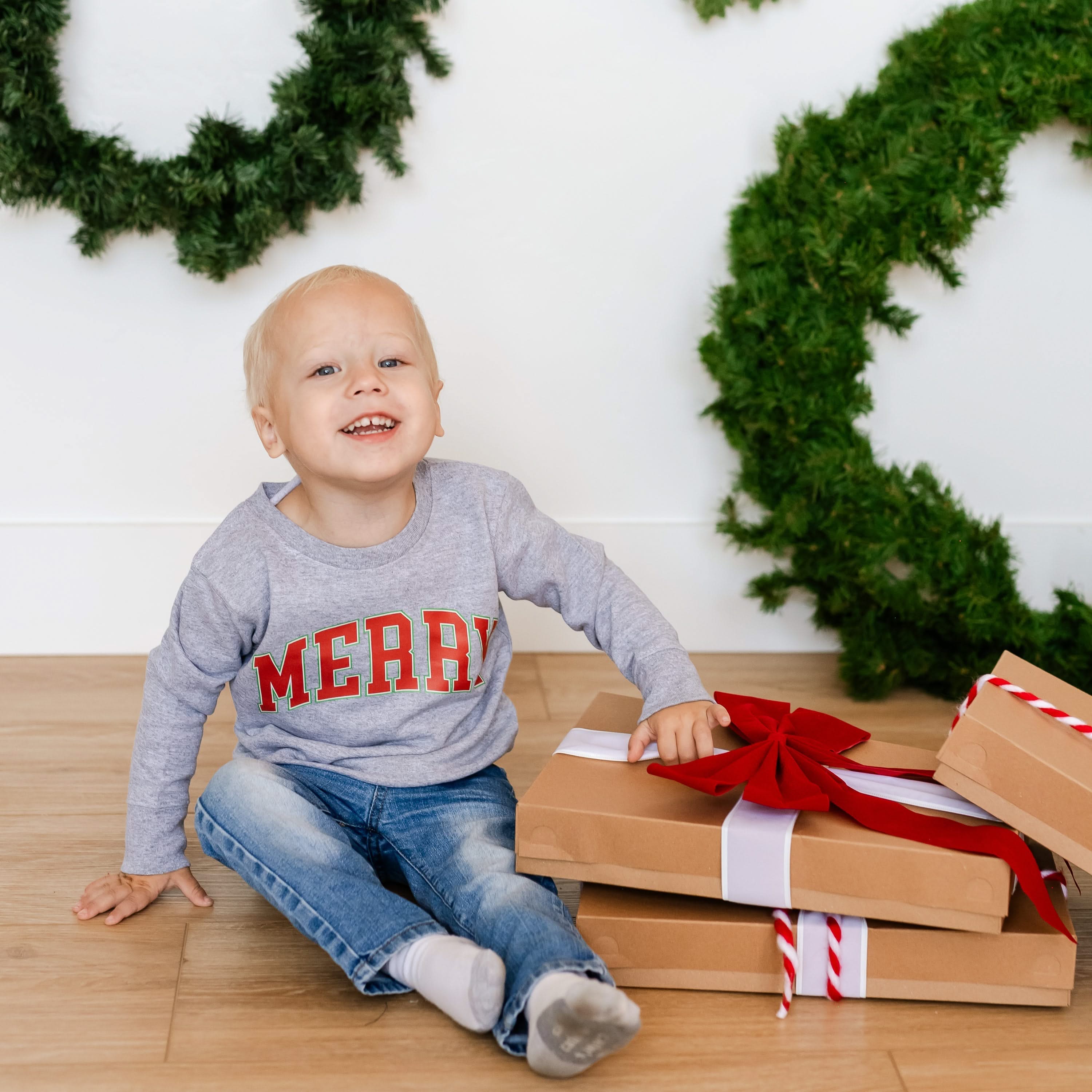 Merry (Varsity) - Child Sweater Little Mama Shirt Shop