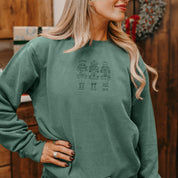3 Nutcrackers Tone on Tone Embroidered Pigment Crewneck – Classic Holiday Sweatshirt | Little Mama Shirt Shop Little Mama Shirt Shop LLC