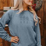 3 Nutcrackers Tone on Tone Embroidered Pigment Crewneck – Classic Holiday Sweatshirt | Little Mama Shirt Shop Little Mama Shirt Shop LLC