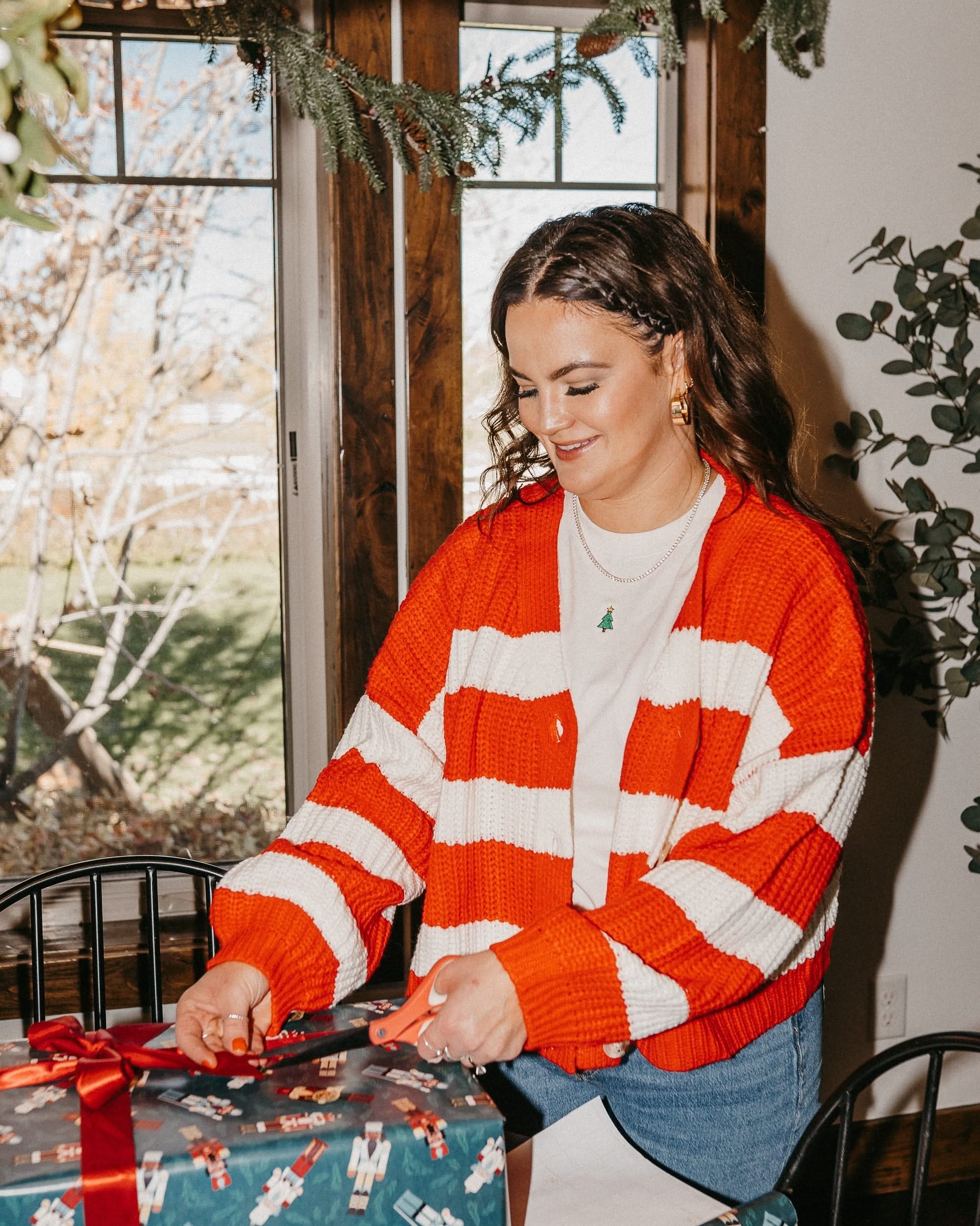 Mother (Cursive) Embroidered Candy Cane Cardigan – Little Mama