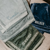 Adult Lush XL 60x80"Saranoni® Blanket – Personalized Embroidered Name | LMSS® Exclusive Little Mama Shirt Shop LLC