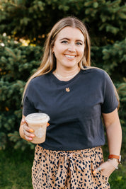Fall Mini Symbols - Embroidered Women's Everyday Tee Little Mama Shirt Shop