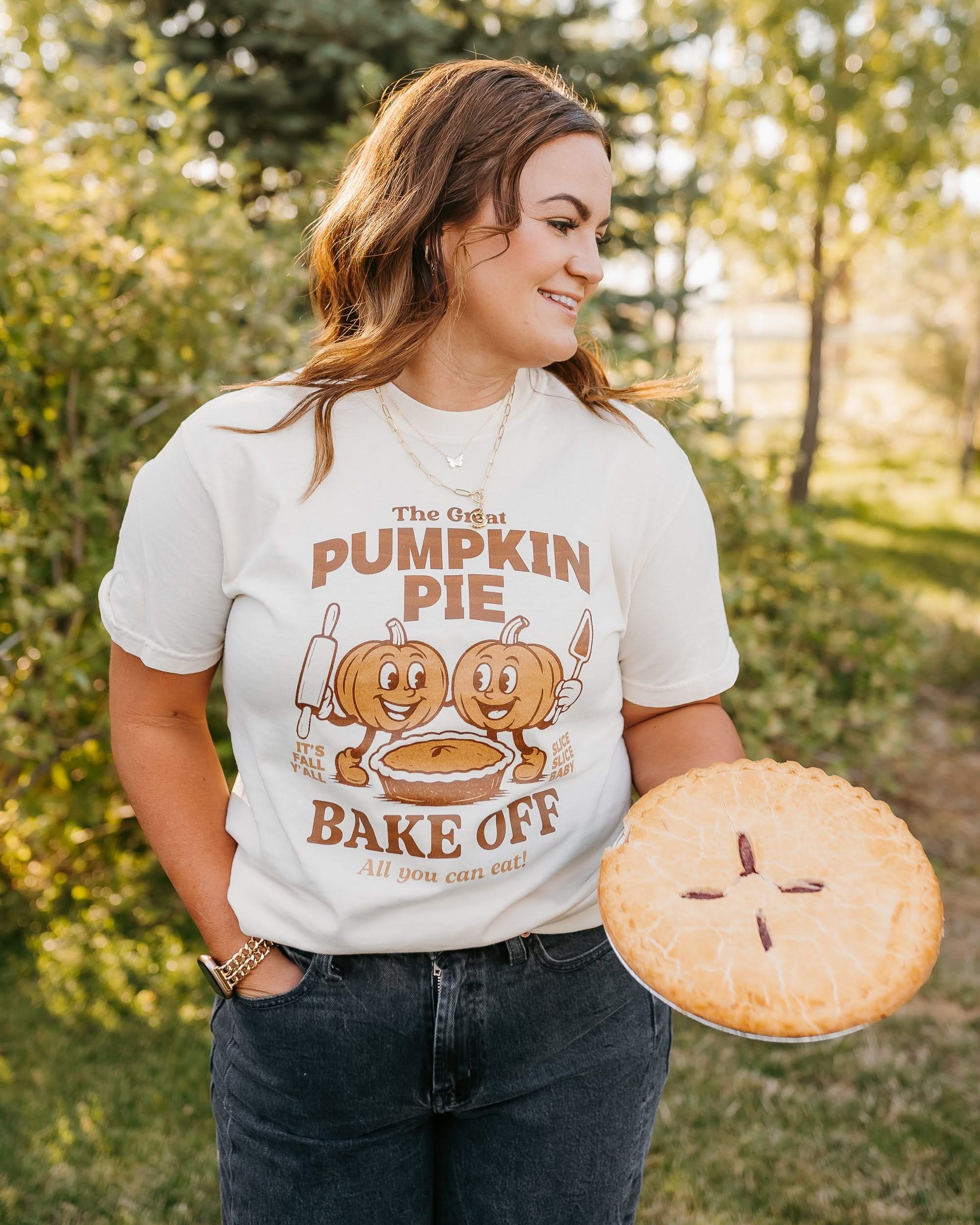 The Great Pumpkin Pie Bake-Off - Ivory Comfort Colors Tee Little Mama Shirt Shop