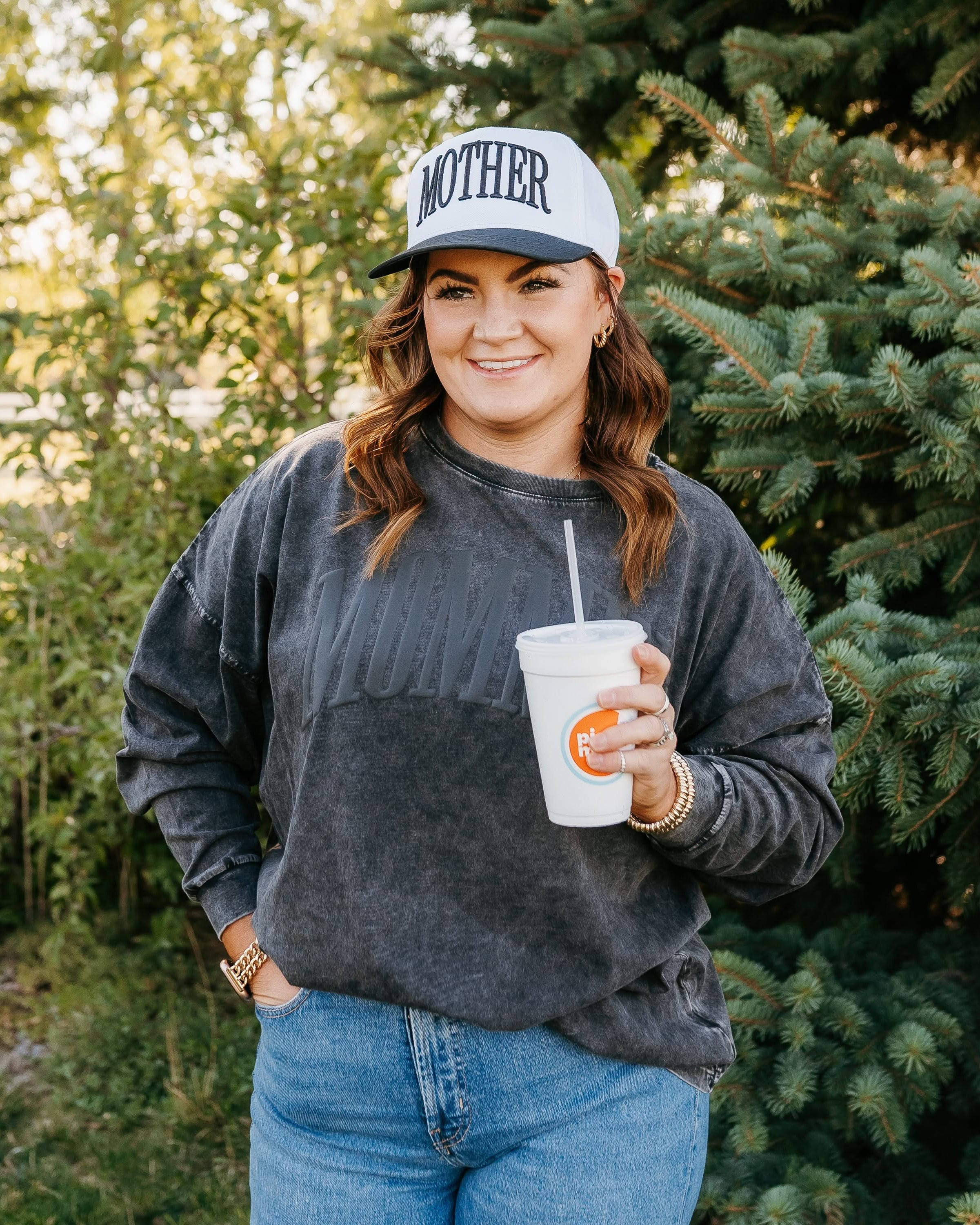Puff Embroidered Trucker Hat - MOTHER Little Mama Shirt Shop