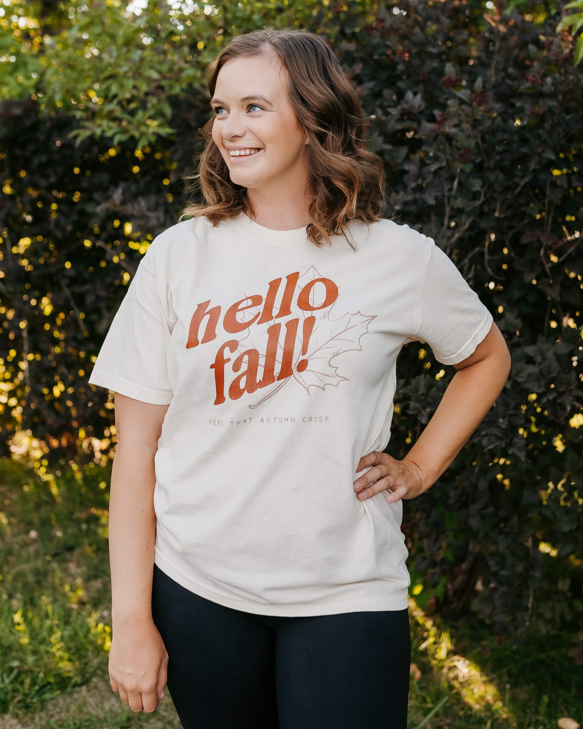 Hello Fall! - Ivory Comfort Colors Tee Little Mama Shirt Shop