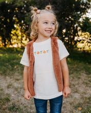 Embroidered Child Tee - Pumpkins and Bows (center) Little Mama Shirt Shop