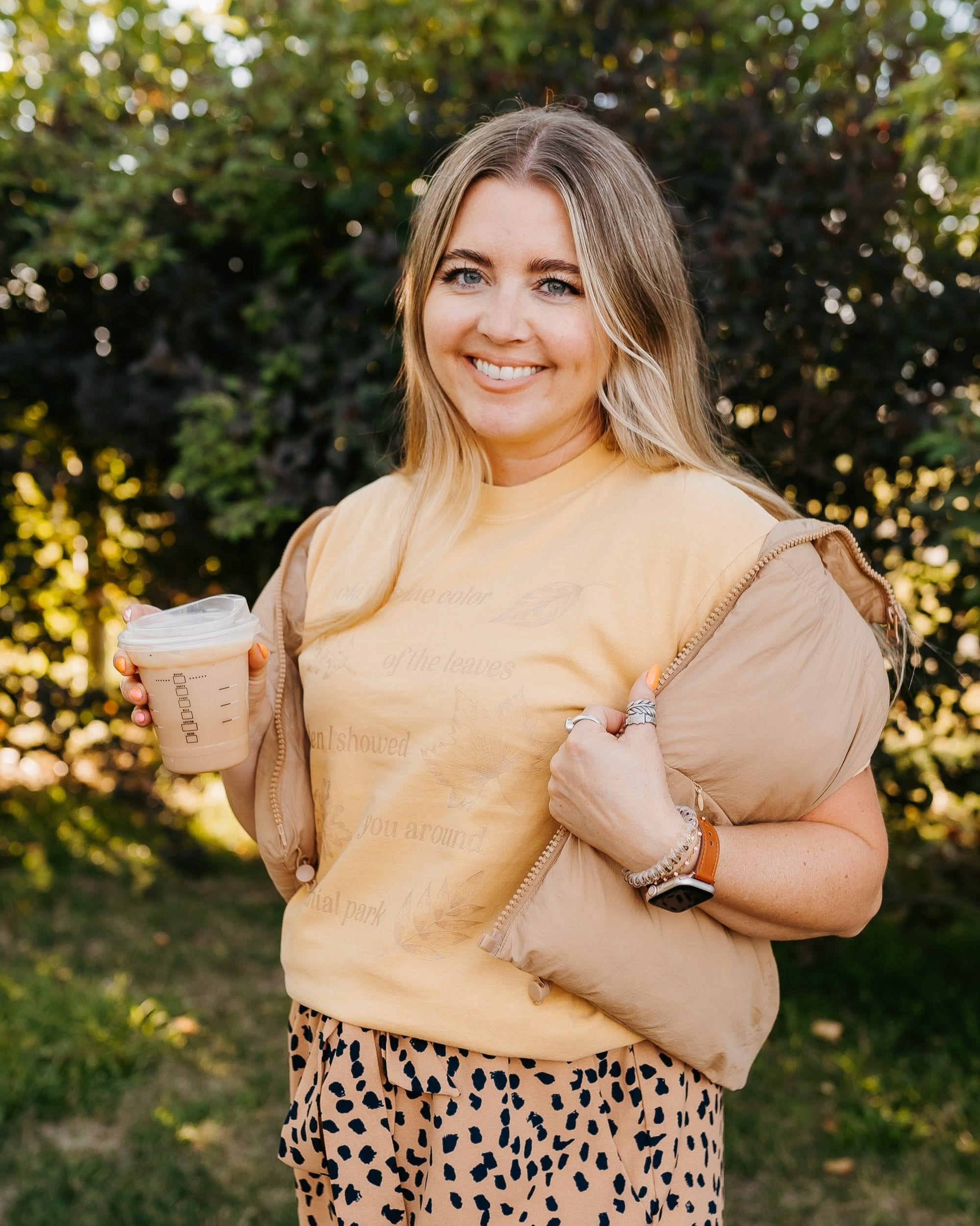 Gold Leaves Centennial Park - Mustard Comfort Colors Tee Little Mama Shirt Shop