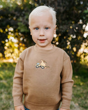 Embroidered Child Sweater - Dump Truck w/ Pumpkins (center) Little Mama Shirt Shop