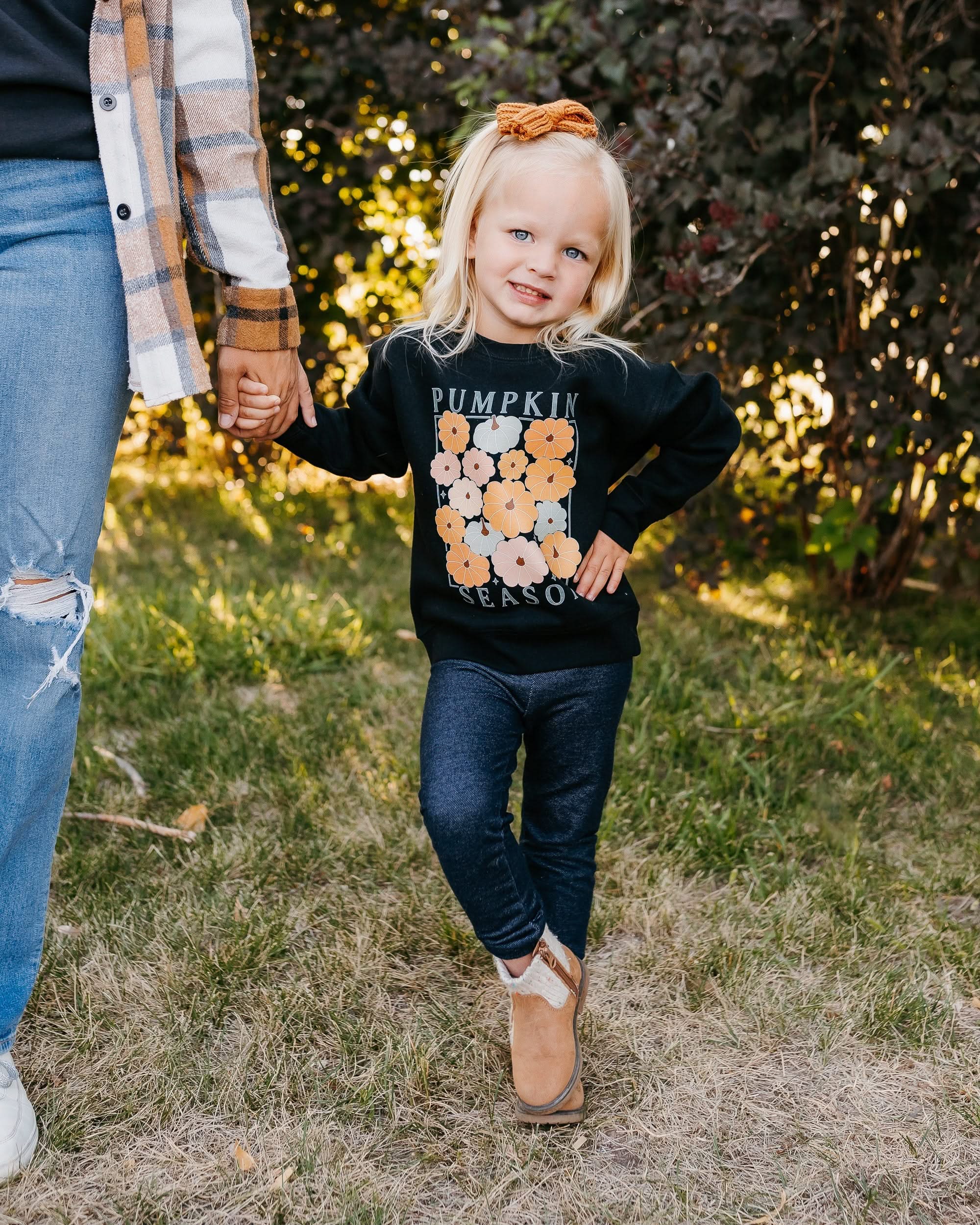Pumpkin Season - Set of 2 Black BASIC Fleece Sweaters Little Mama Shirt Shop