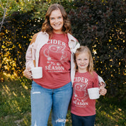 Cider Season / Mini Mug Club - Crimson w/ Cream - Set of 2 Comfort Colors Tees Little Mama Shirt Shop