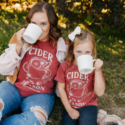 Cider Season / Mini Mug Club - Crimson w/ Cream - Set of 2 Comfort Colors Tees Little Mama Shirt Shop