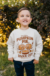The Great Pumpkin Pie Bake-Off - Natural Heather - Set of 2 ELEVATED Fleece Sweaters Little Mama Shirt Shop