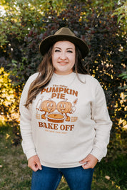 The Great Pumpkin Pie Bake-Off - Natural Heather ELEVATED Fleece Little Mama Shirt Shop LLC