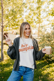 Hey Pumpkin! - Ivory Comfort Colors Tee Little Mama Shirt Shop