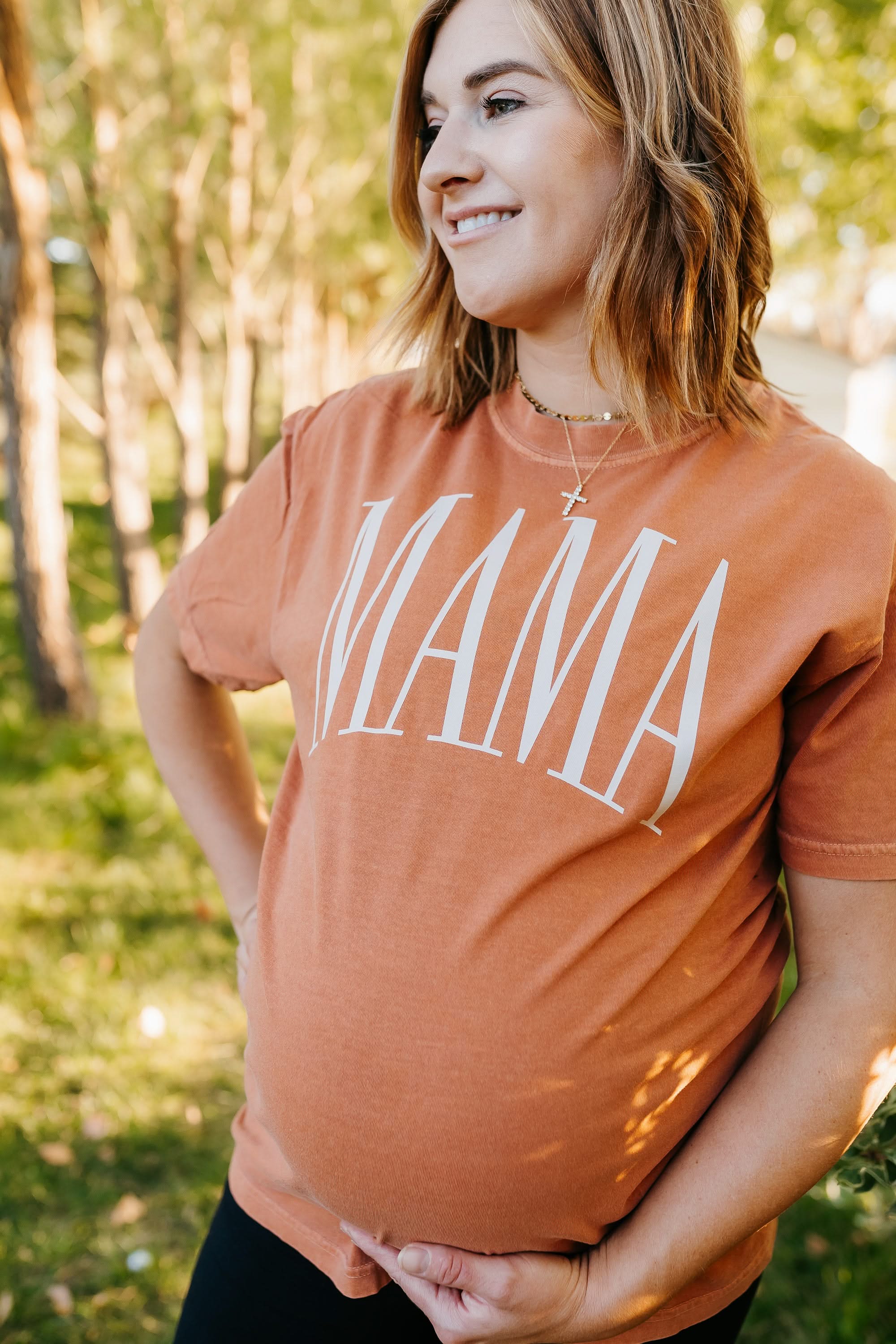 MAMA - Tall Varsity - Comfort Colors Tee Little Mama Shirt Shop
