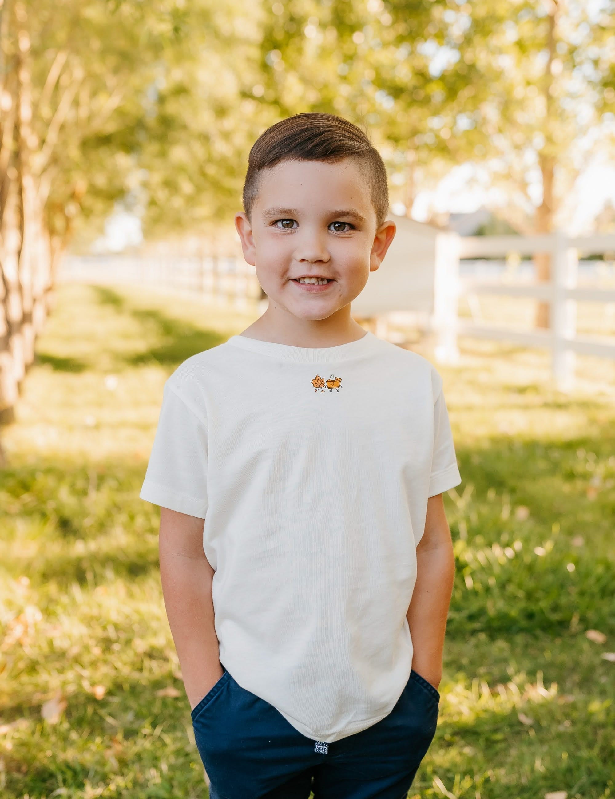 Fall Friends (center) - Natural Child Tee Little Mama Shirt Shop