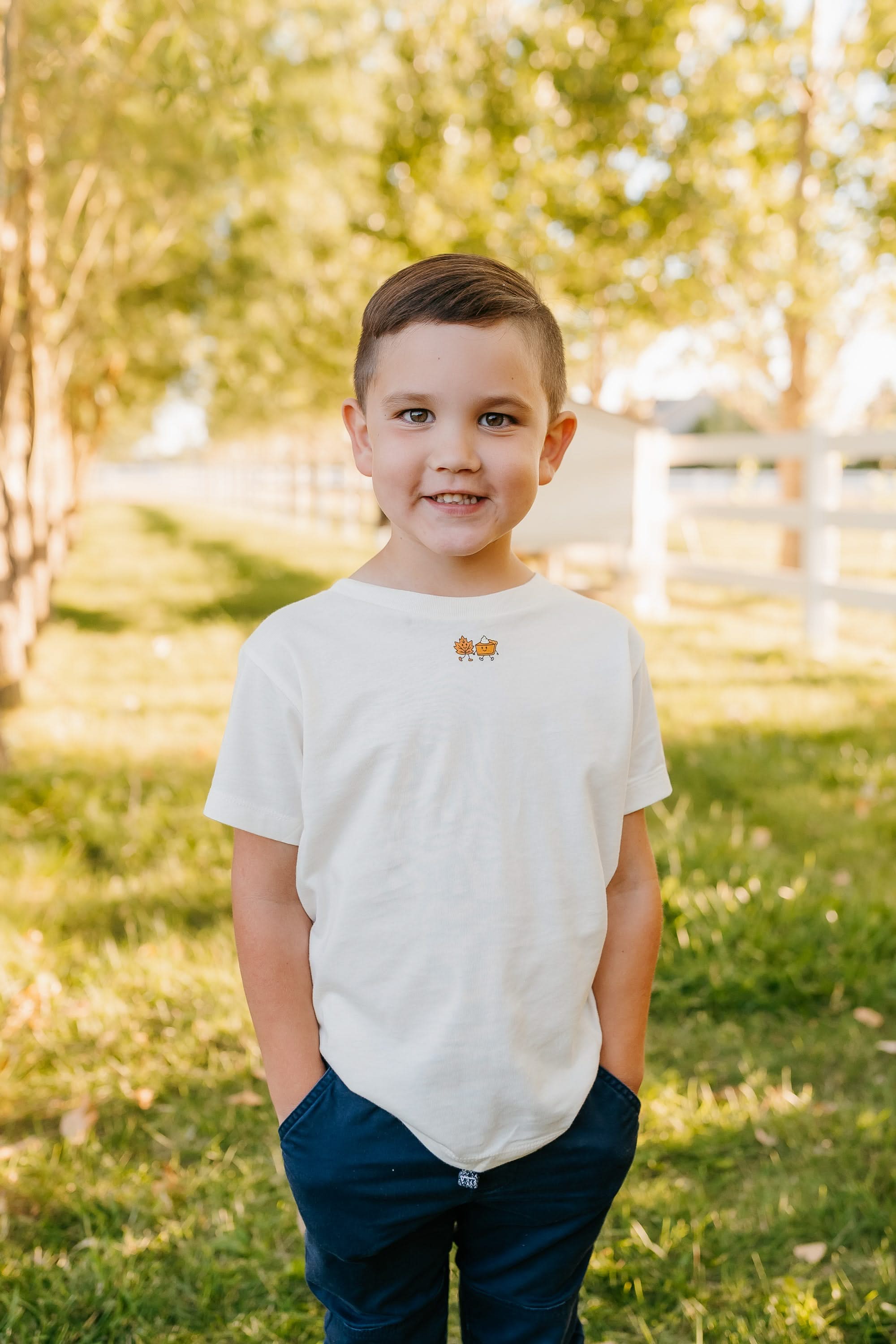 Fall Friends (center) - Natural Child Tee Little Mama Shirt Shop