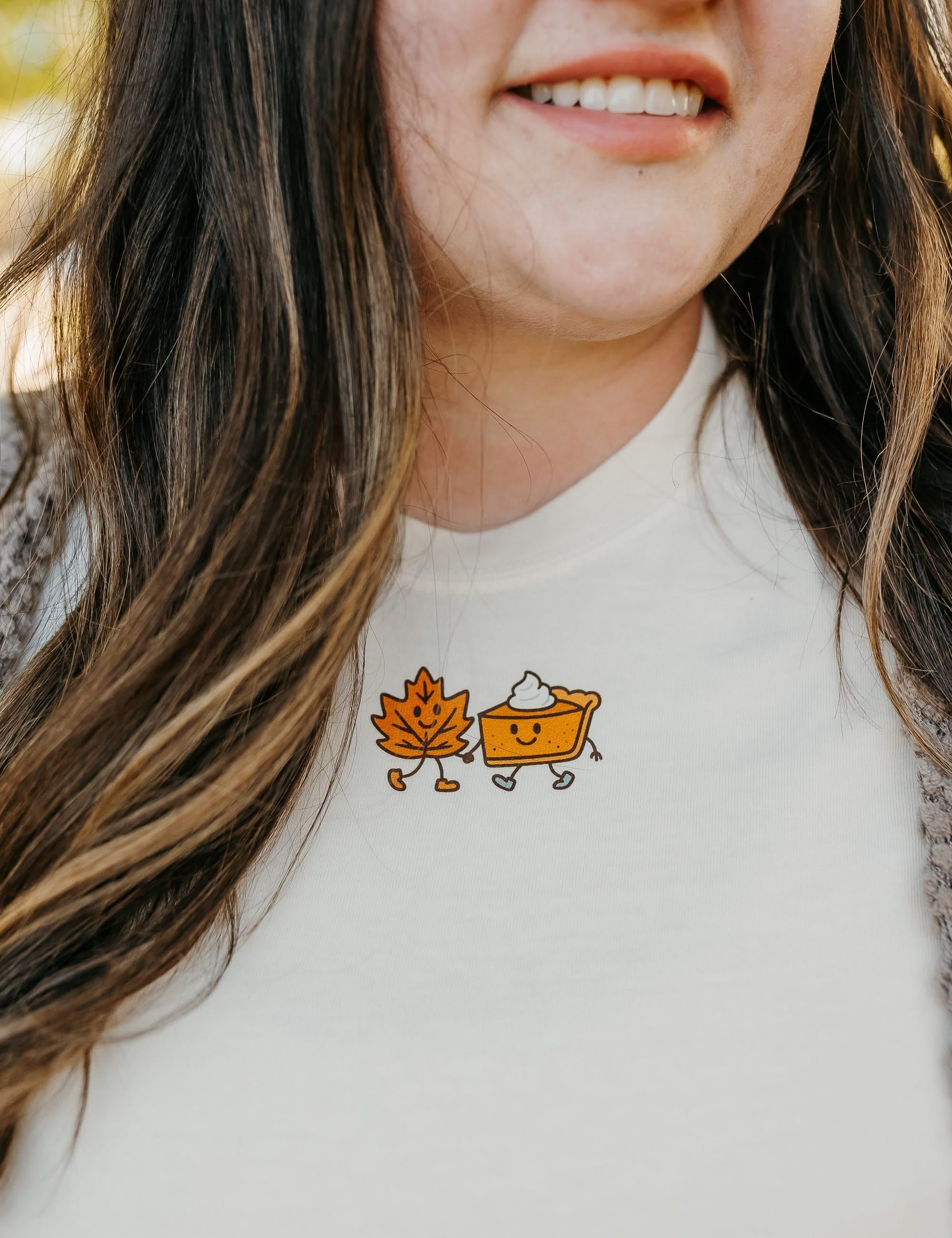 Fall Friends (center) - Ivory Comfort Colors Tee Little Mama Shirt Shop