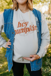 Hey Pumpkin! - Sand BASIC Fleece Little Mama Shirt Shop LLC