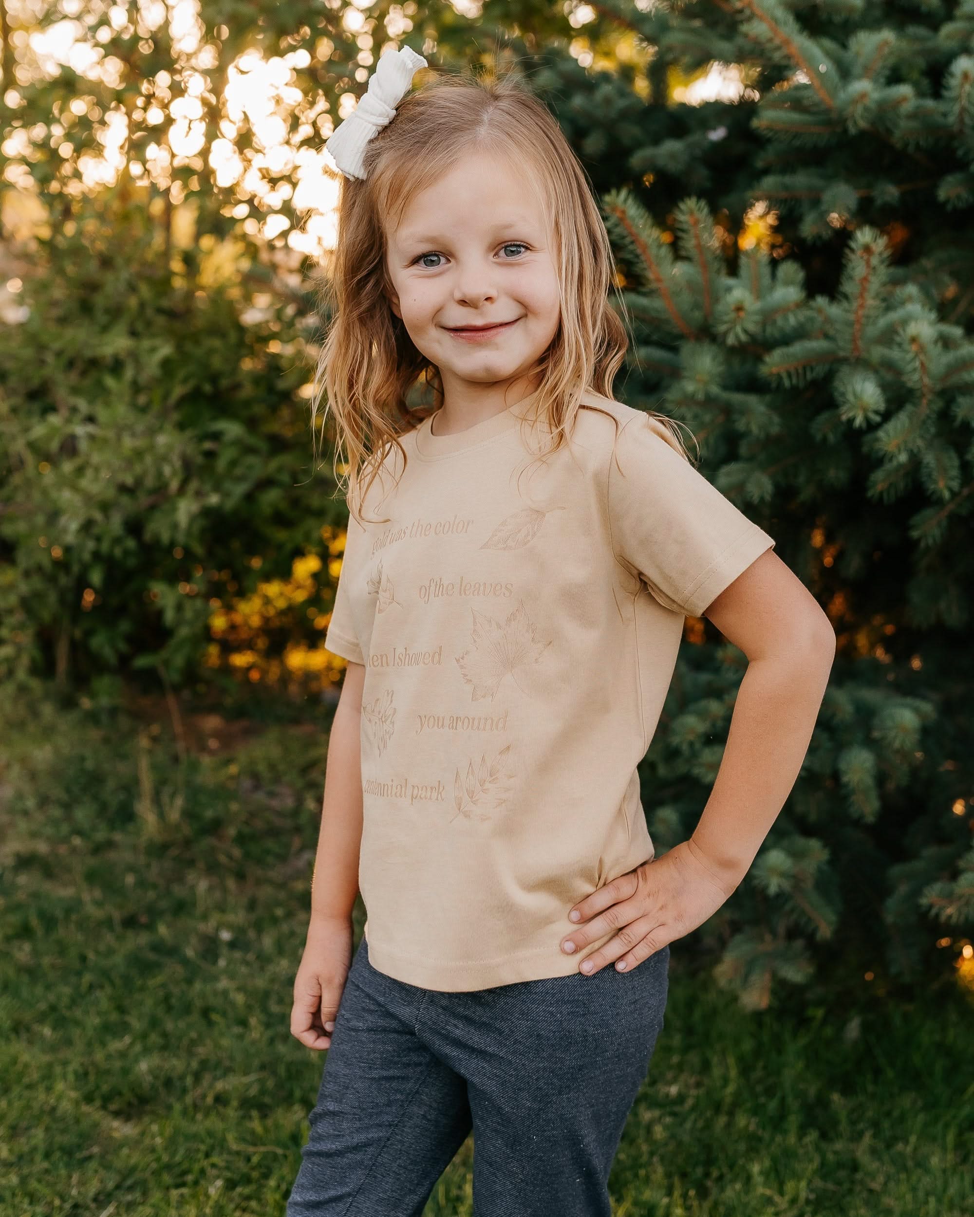 Gold Leaves Centennial Park - Child Tee Little Mama Shirt Shop