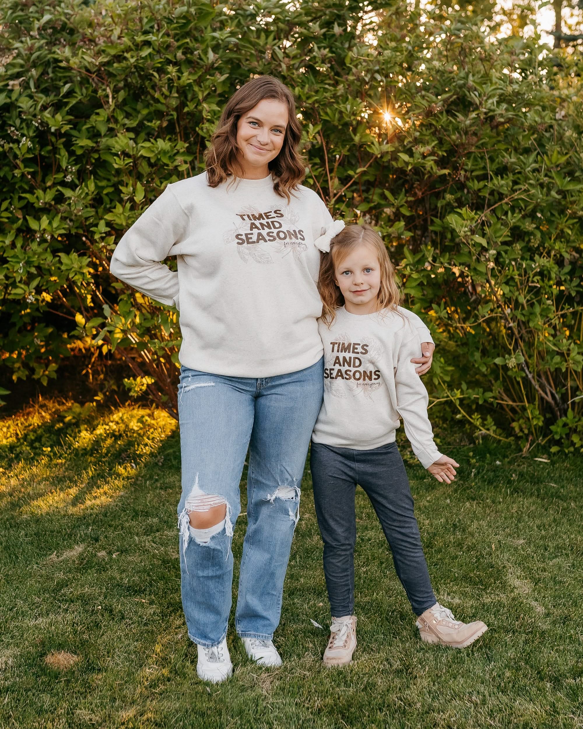 Times and Seasons (f&wd) - Natural Heather - Set of 2 ELEVATED Fleece Sweaters Little Mama Shirt Shop
