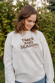Times and Seasons (f&wd) - Natural Heather ELEVATED Fleece Little Mama Shirt Shop LLC