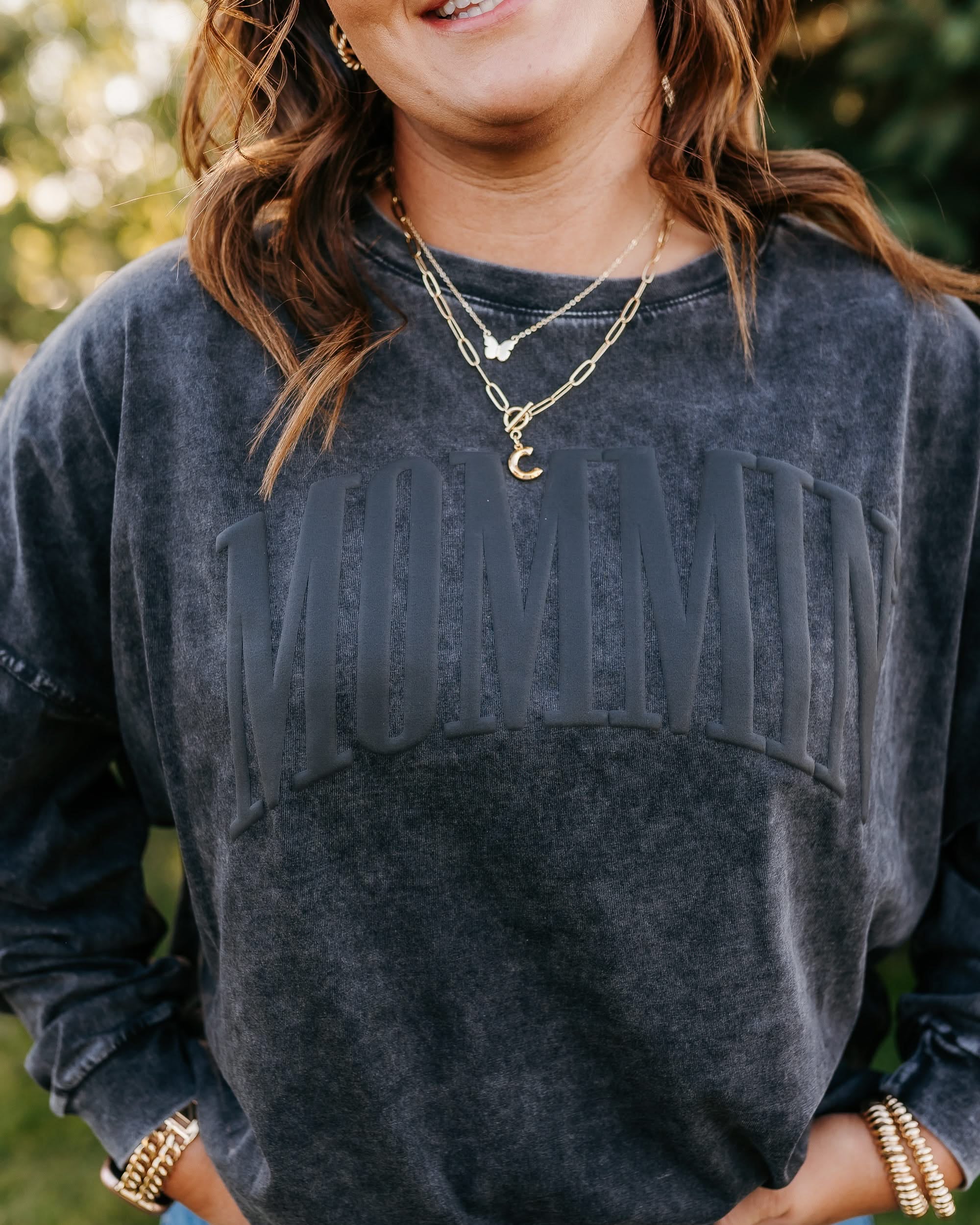 Puff Print MOMMIN' - The Big Tee Little Mama Shirt Shop