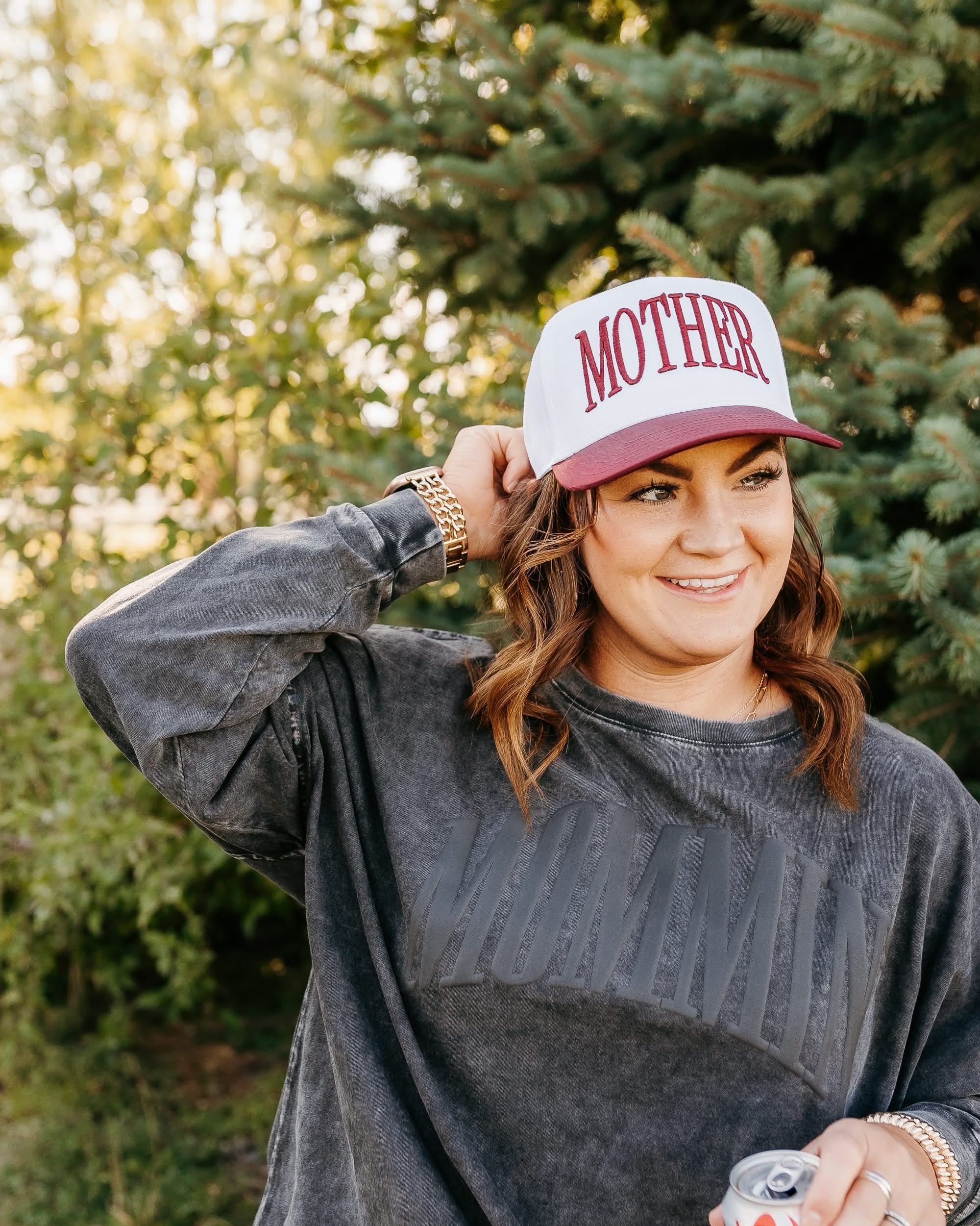 Puff Embroidered Trucker Hat - MOTHER Little Mama Shirt Shop