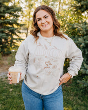Pick of the Patch - Sand w/ Burnt Orange - BASIC Fleece Little Mama Shirt Shop LLC