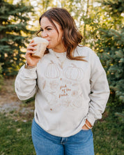 Pick of the Patch - Sand w/ Burnt Orange - BASIC Fleece Little Mama Shirt Shop LLC