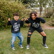 Chills and Thrills - Set of 2 Black Basic Fleece Sweaters Little Mama Shirt Shop