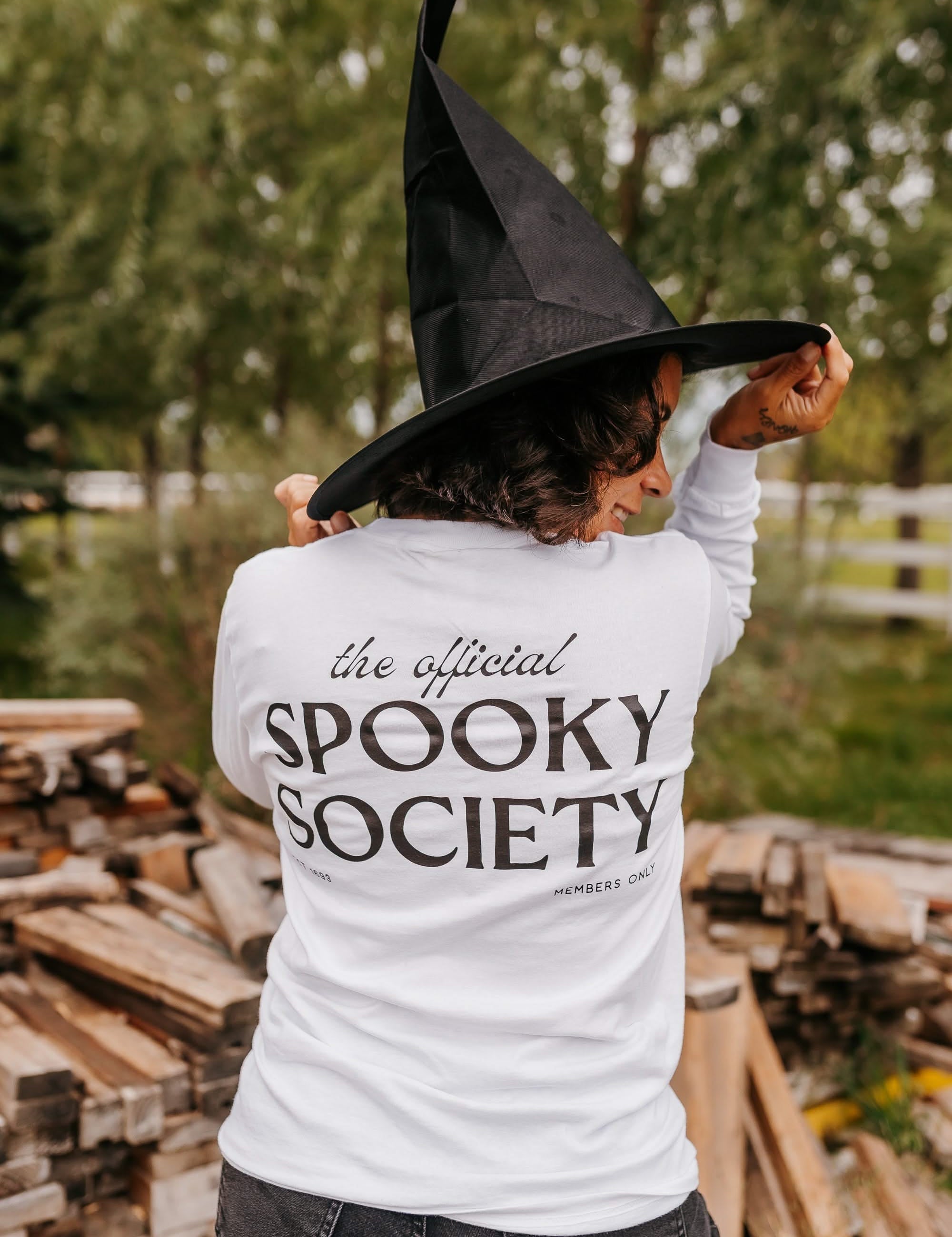 The Official Spooky Society - White Basic Fleece Little Mama Shirt Shop LLC