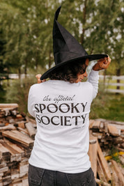The Official Spooky Society - White Basic Fleece Little Mama Shirt Shop LLC