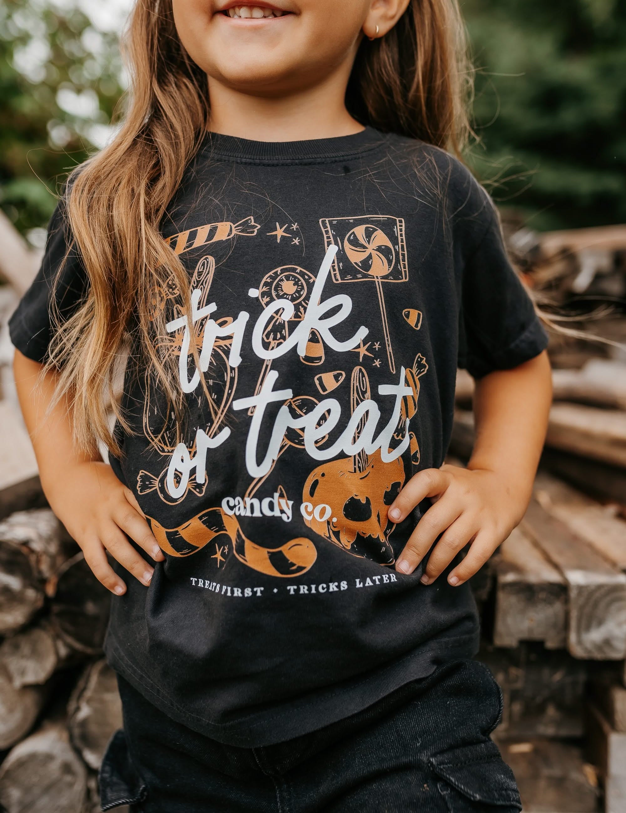 Trick or Treat Candy Co. - Youth Comfort Colors Tee Little Mama Shirt Shop