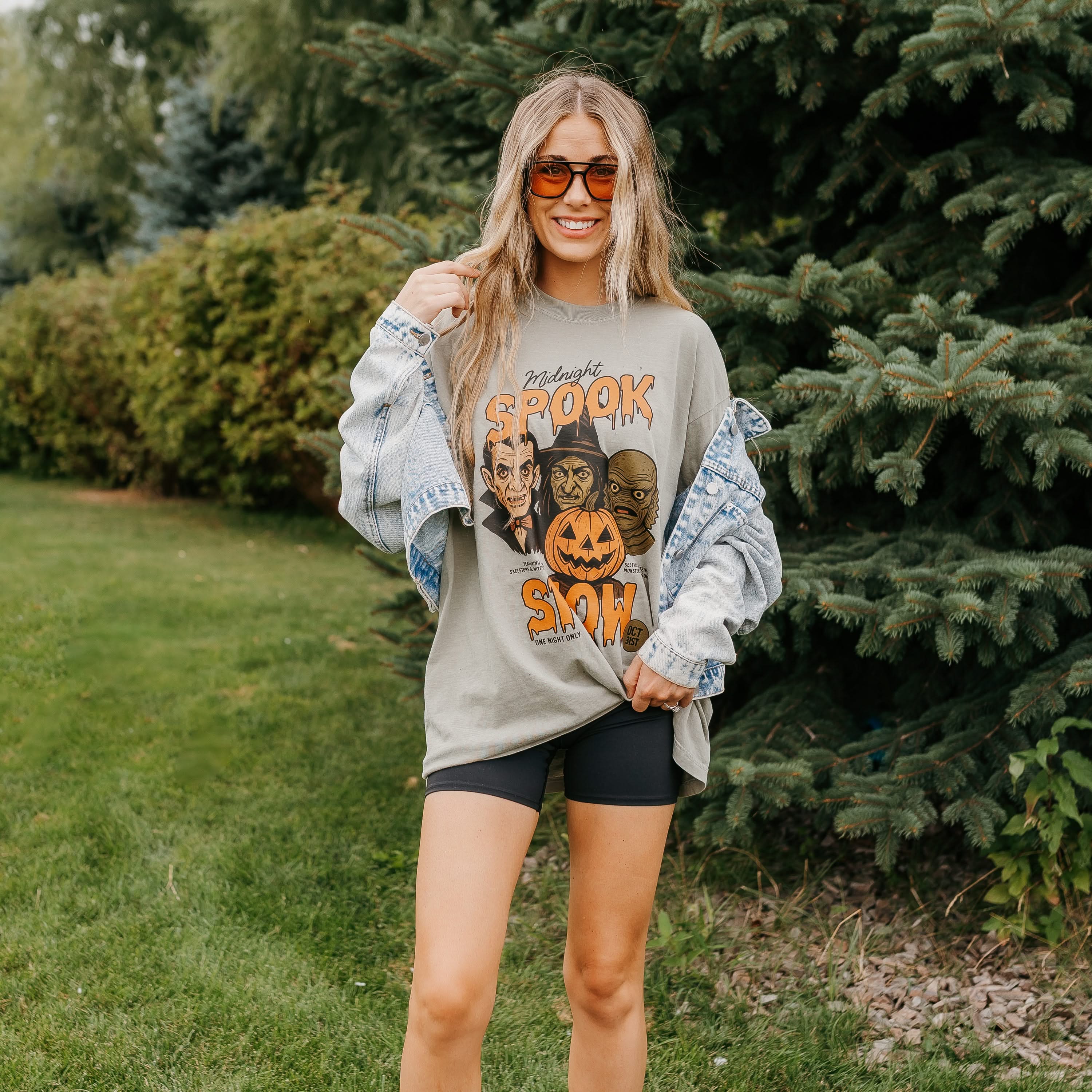 Midnight Spook Show - Comfort Colors Tee Little Mama Shirt Shop