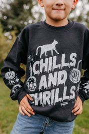 Chills and Thrills - Black Child Sweater Little Mama Shirt Shop