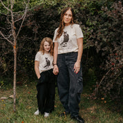 Black Cat on the Prowl - Set of 2 Coordinating Tees Little Mama Shirt Shop