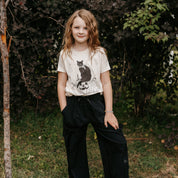 Black Cat on the Prowl - Comfort Colors Tee Little Mama Shirt Shop
