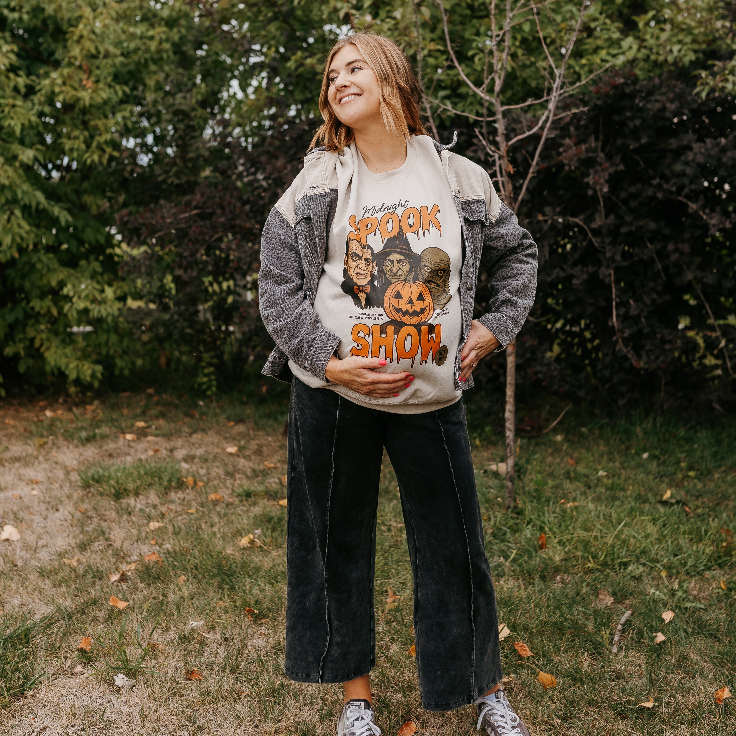 Midnight Spook Show - Basic Fleece Little Mama Shirt Shop LLC