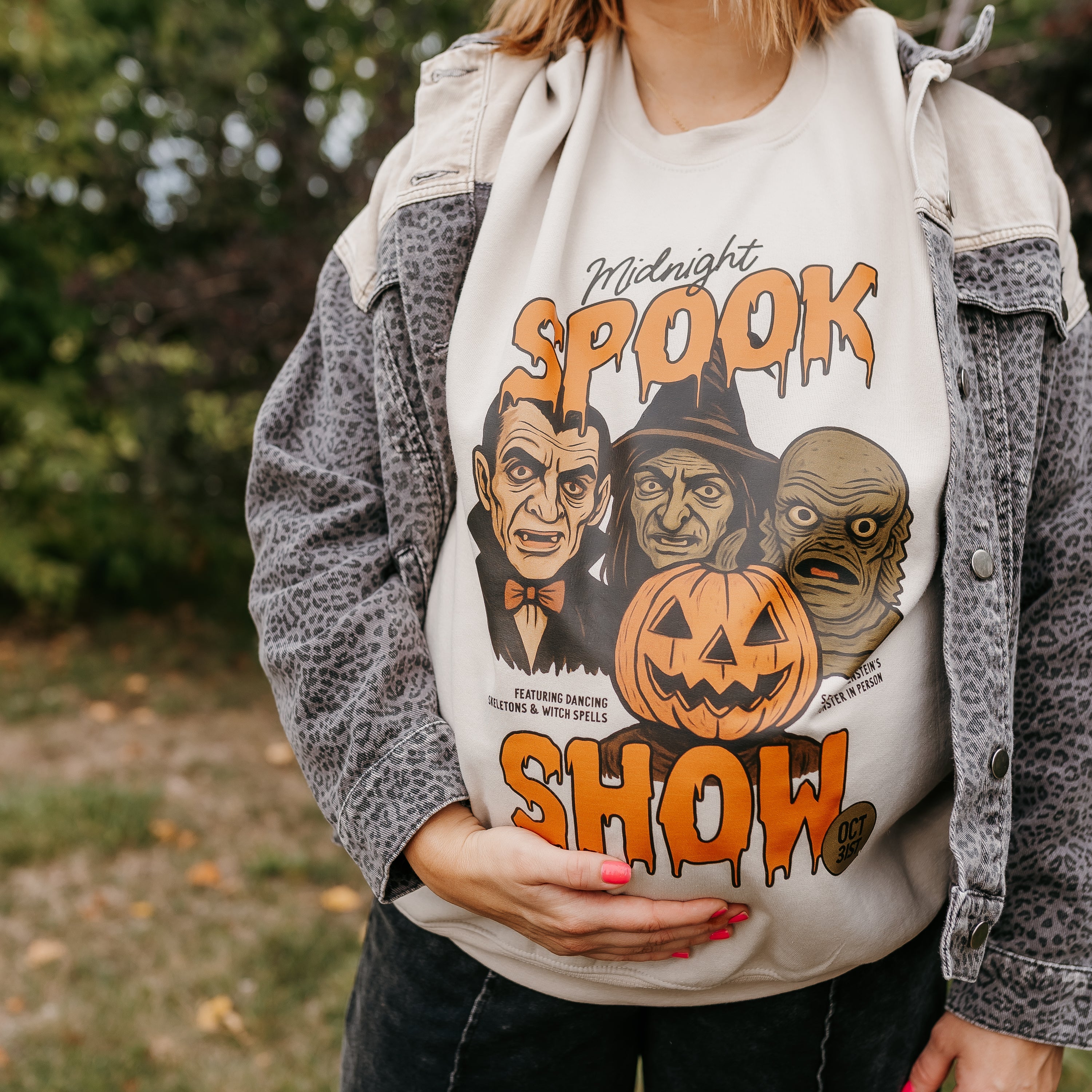 Midnight Spook Show - Basic Fleece Little Mama Shirt Shop LLC