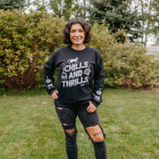 Chills and Thrills - Black Basic Fleece Little Mama Shirt Shop LLC