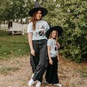 Whimsical Witches Brew - Set of 2 Matching Chambray Comfort Colors Tees Little Mama Shirt Shop