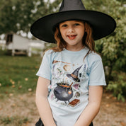 Whimsical Witches Brew - Chambray Youth Comfort Colors Tee Little Mama Shirt Shop