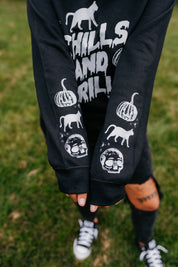 Chills and Thrills - Black Basic Fleece Little Mama Shirt Shop LLC