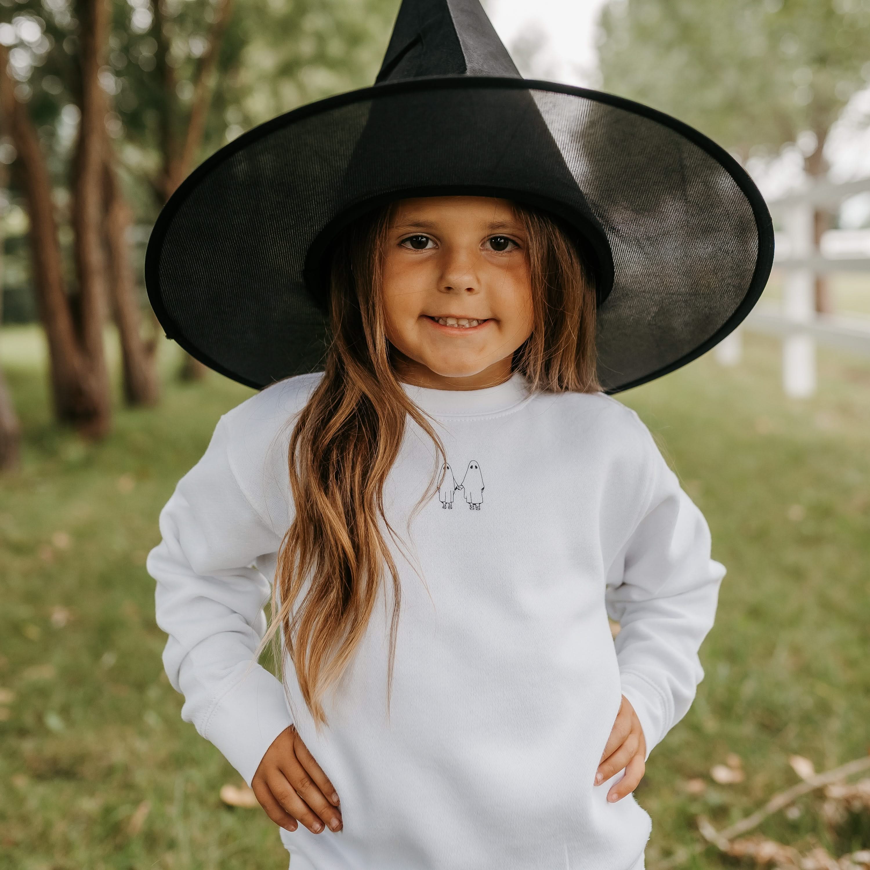 The Official Spooky Society - White Child Sweater Little Mama Shirt Shop