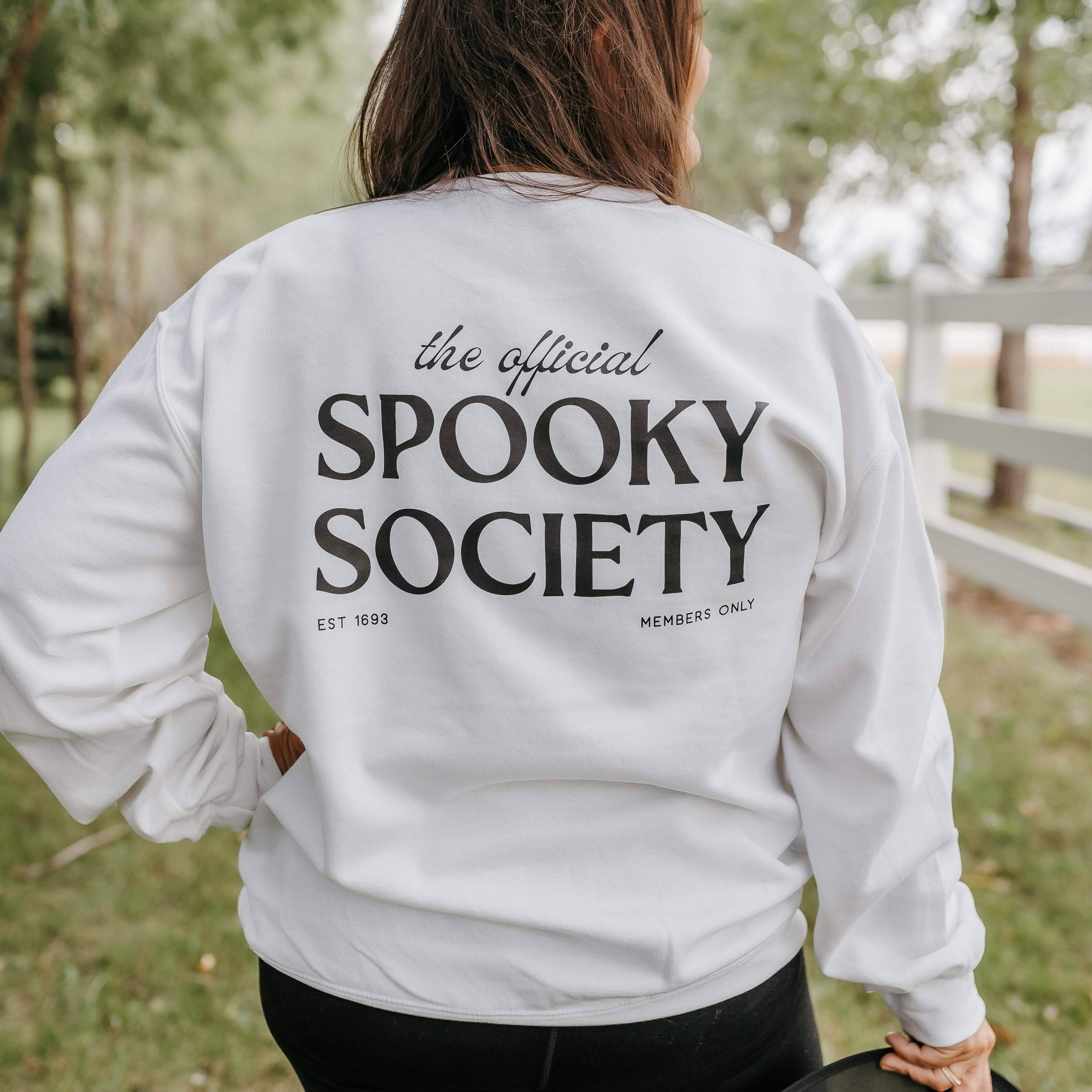 The Official Spooky Society - White Basic Fleece Little Mama Shirt Shop LLC