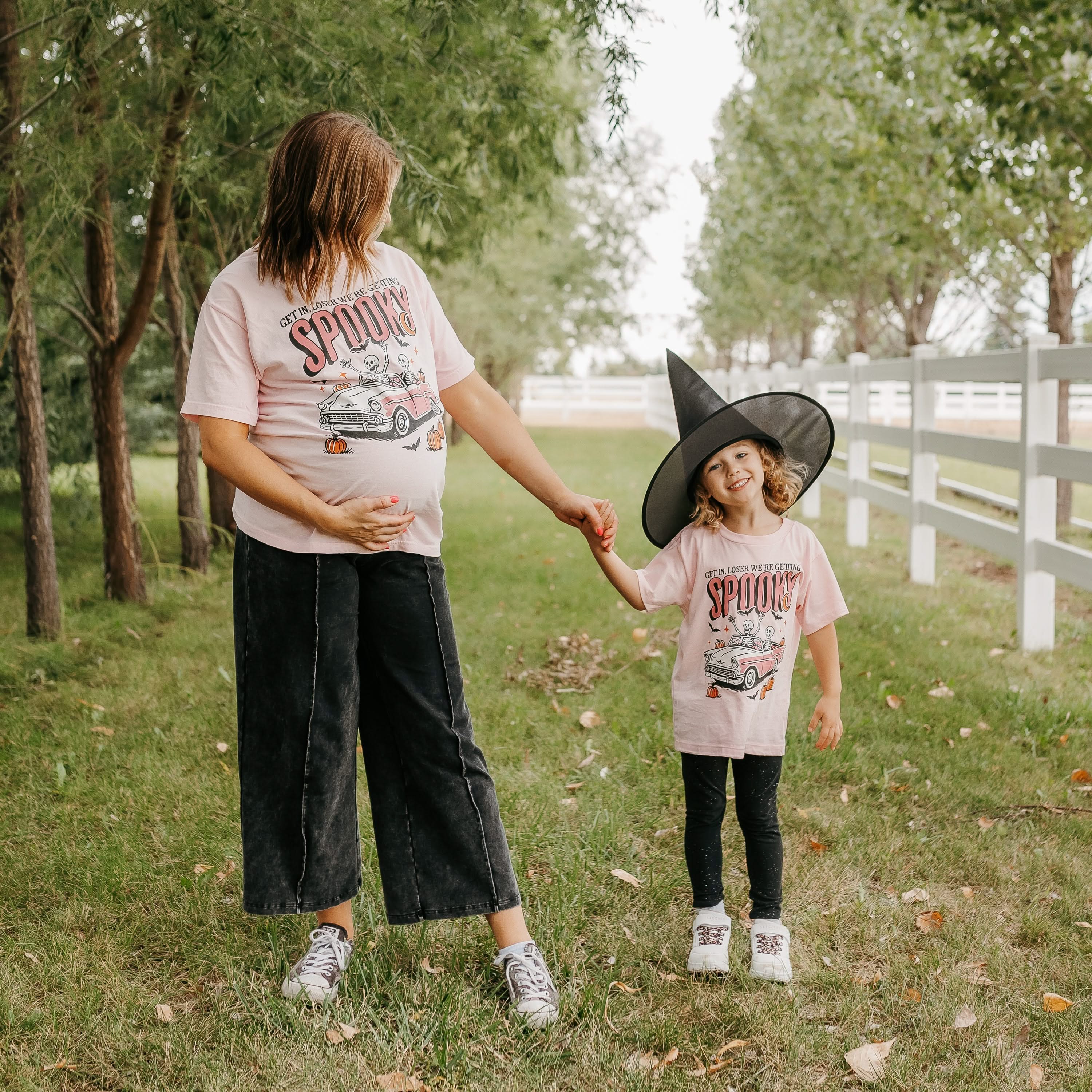 Get in Loser We’re Getting Spooky - Set of 2 Coordinating Tees Little Mama Shirt Shop