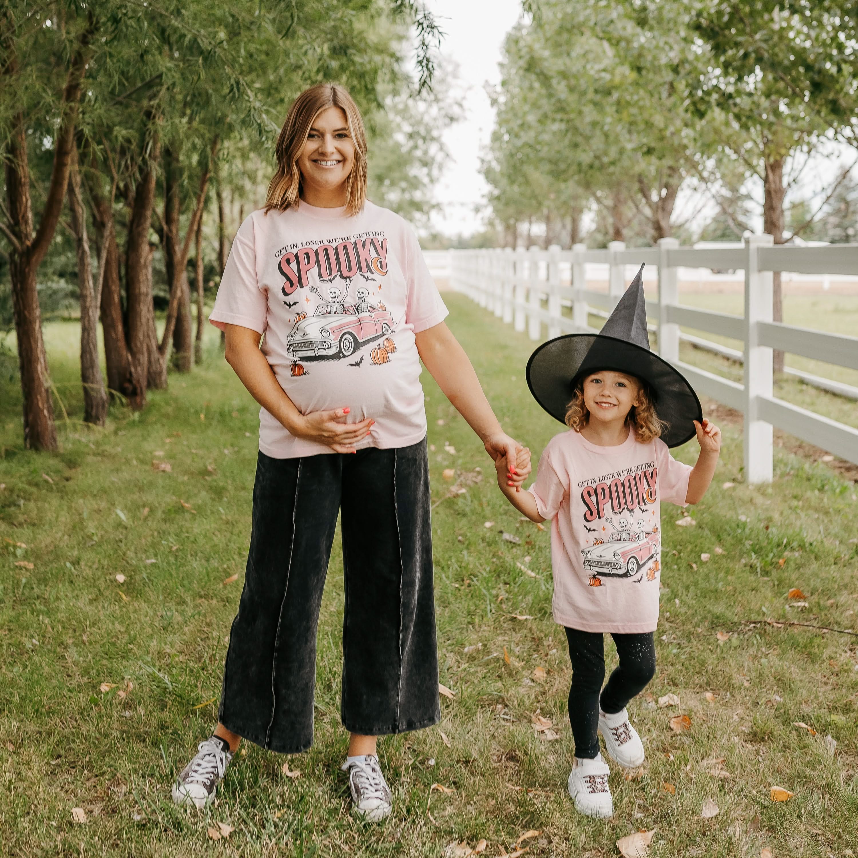 Get in Loser We’re Getting Spooky - Set of 2 Coordinating Tees Little Mama Shirt Shop