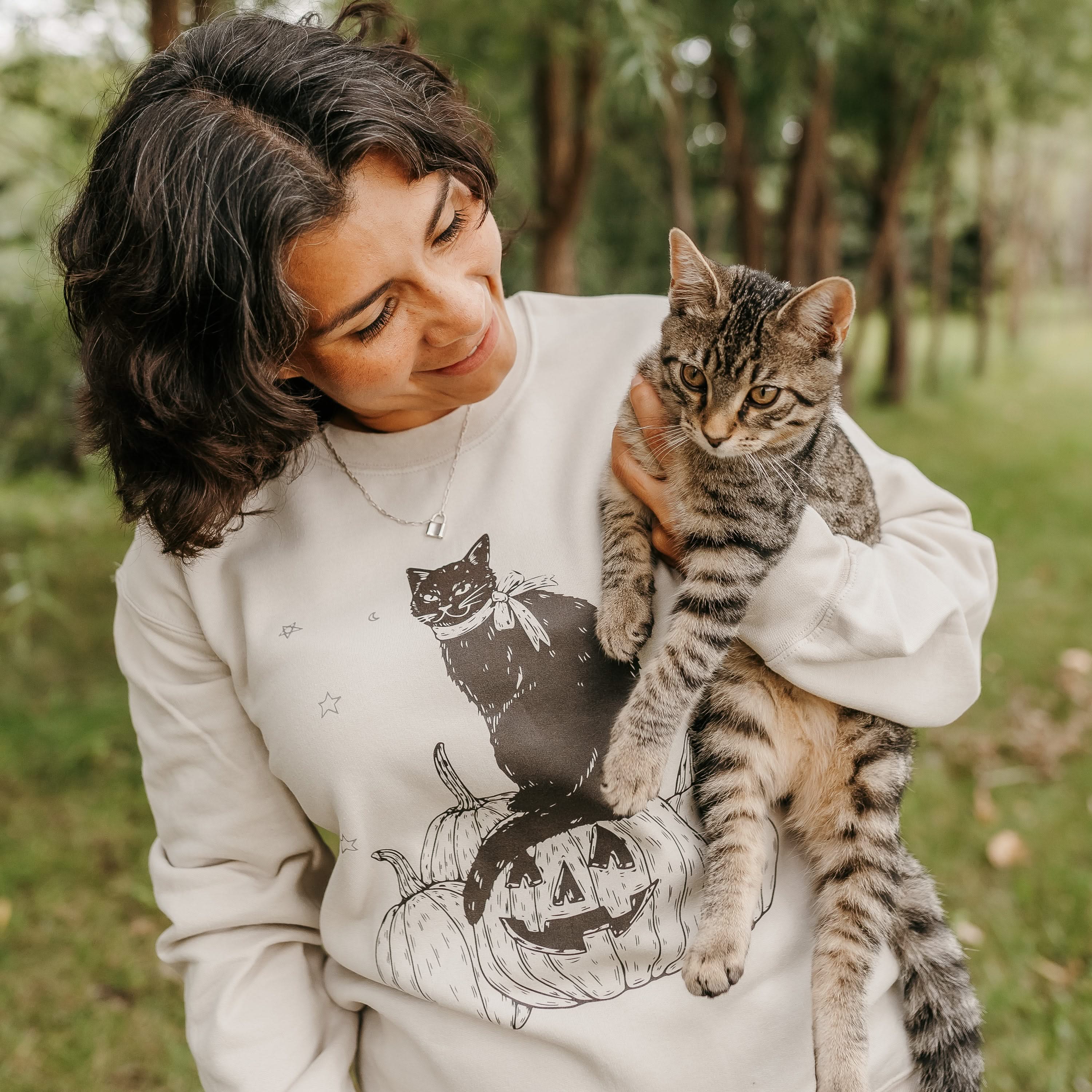 Black Cat on the Prowl - Basic Fleece Little Mama Shirt Shop LLC